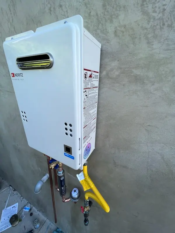 Tankless water heater installation for Emerald Forest homes